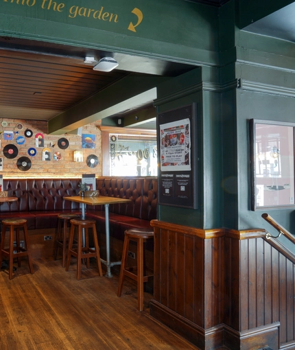 Internal seating area in a pub restaurant