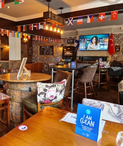 interior restaurant and seating area