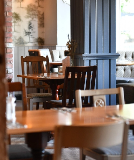 The restaurant area of The Garden House.