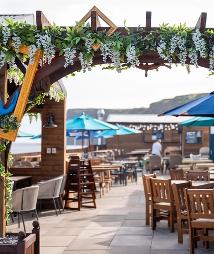 Exterior beer garden of the venue 