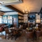 Internal seating area in a pub restaurant