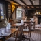 A fireplace within the restaurant area of The Boars Head.