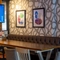 The interior restaurant and seating area with Tv at the Lutley Oak.