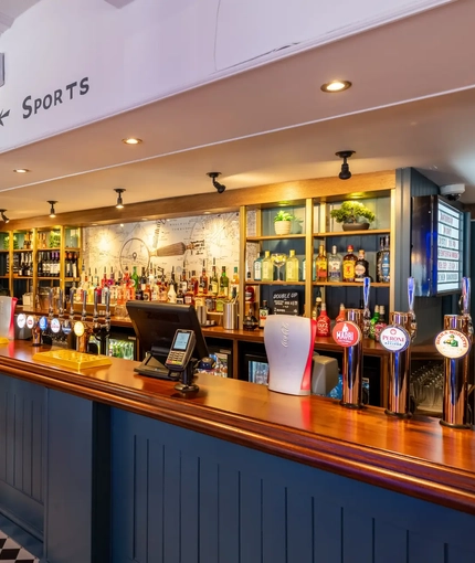 Bar area in a pub