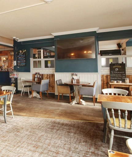 interior seating area of the pub