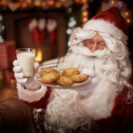 An image of Santa advertising the Breakfast With Santa event at The Boat.