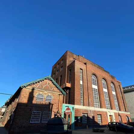 The exterior of the Greene King Westgate Brewery