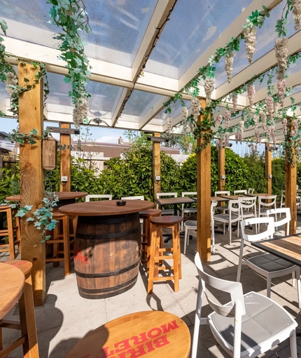 exterior beer garden of the pub