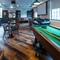 interior seating area with pool table