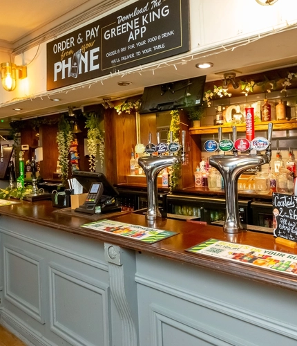 Interior shot of the bar