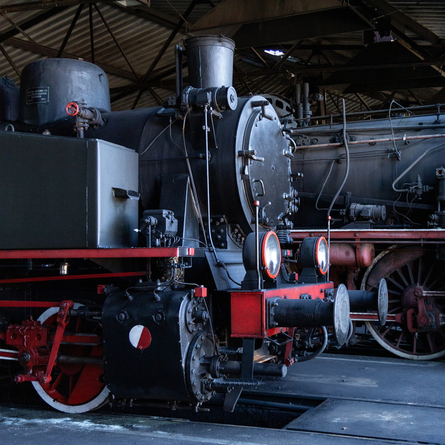 An image of a train at the Kidderminster Railway Museum advertising local attractions near to Chef & Brewer venues.