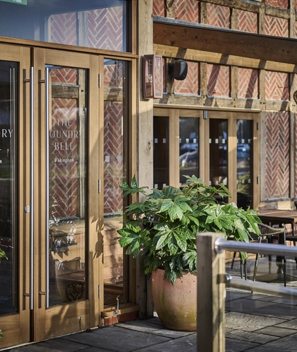 The beer garden of The Foundry Bell