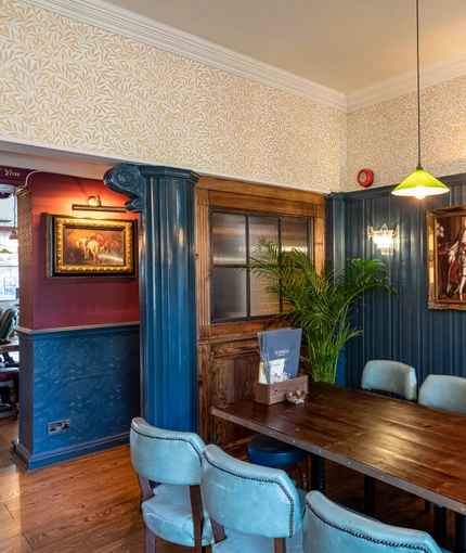 interior restaurant and seating area