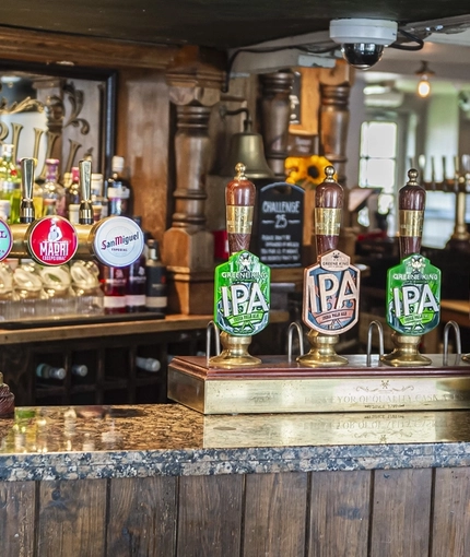 The interior bar at The Bull.
