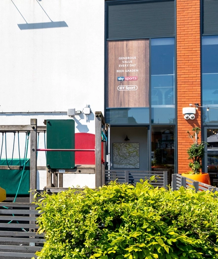 Exterior play area of a pub.