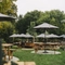 The beer garden at The Crown.