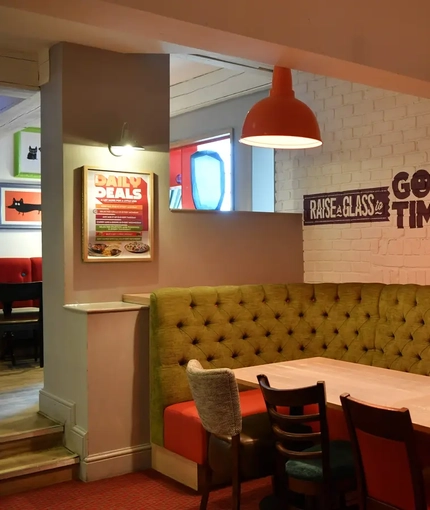 interior seating area of the pub