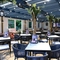 Beer garden outside of a pub