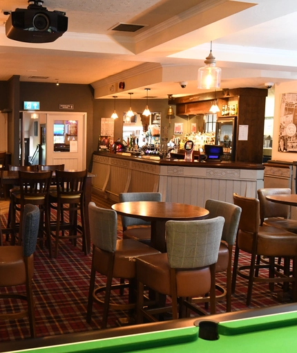 interior restaurant and seating area