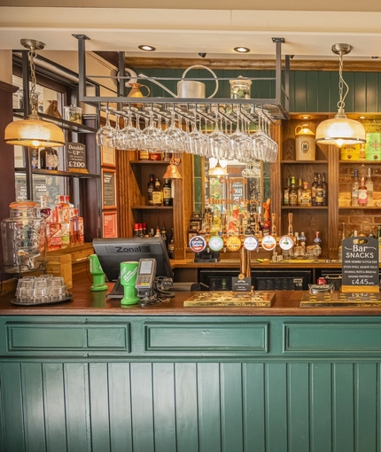 The interior bar at The Crown & Horseshoes.