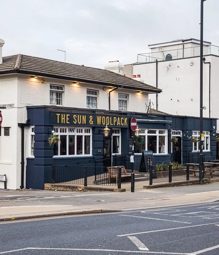 exterior of the pub.