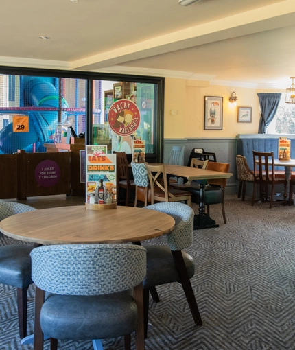 Interior seating area of the Wacky section at the Millhouse in Stretton