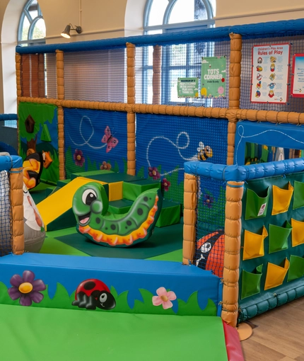 A children's soft play area at the Wacky Warehouse at The Stanley Ferry.