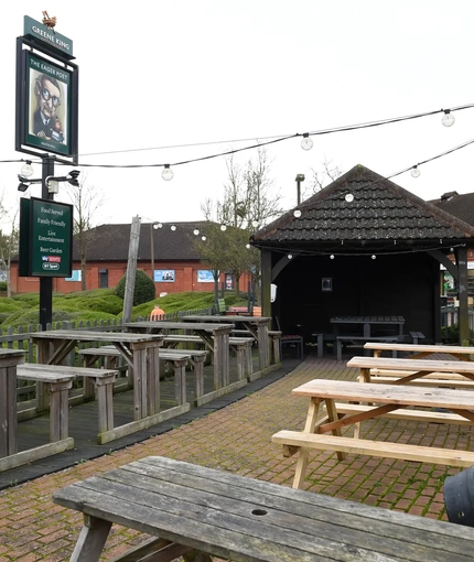exterior beer garden of the pub