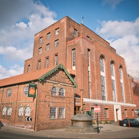 The exterior of the Greene King Westgate Brewery