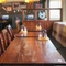 interior of the restaurant with a seating area