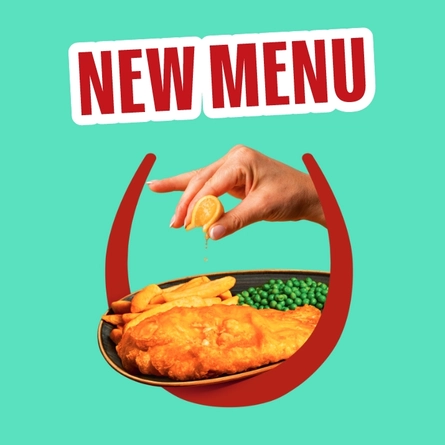 A banner promoting the new menu for Autumn/Winter 2025 at Hungry Horse venues.