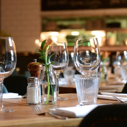 Metro - Grove (Ealing) - Glasses on a table