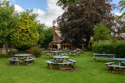 Beer garden outside a pub
