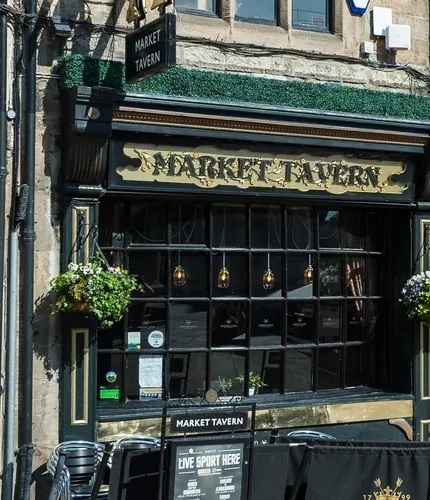 The exterior of the Market Tavern pub