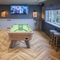 interior seating area with pool table