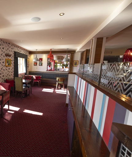 interior restaurant and seating area