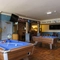 Interior shot of the pool tables and seating area