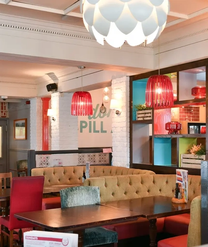 interior restaurant and seating area
