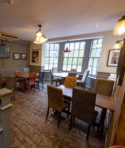 interior restaurant and seating area