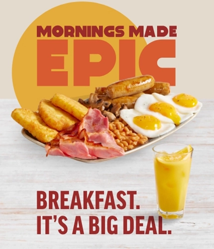 Mornings made epic. Breakfast, it's a big deal.