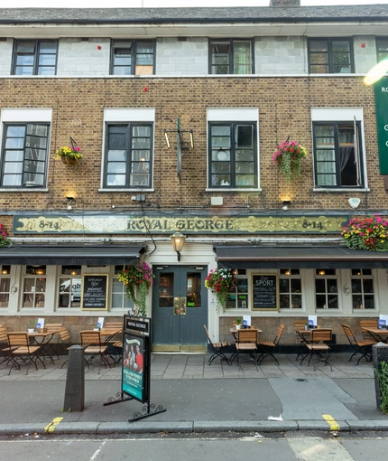 External view of a pub entrance
