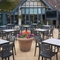 The beer garden in the White Horse.