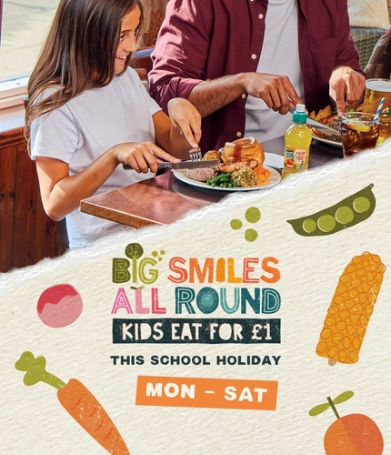Kids eat for £1 - terms and conditions apply