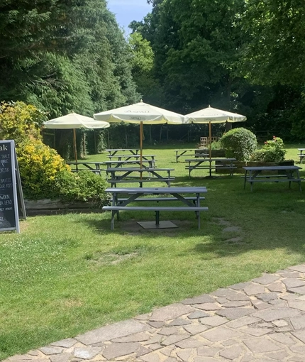 exterior beer garden of a pub