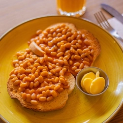 An interior shot of food served at the Mill House in Stretton.