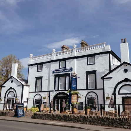 The exterior of the Ardencaple Hotel.
