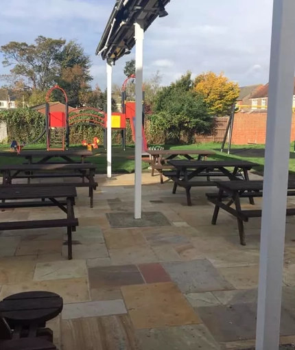 Exterior beer garden