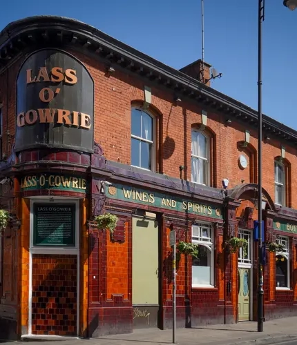 The exterior of The Lass O'Gowrie pub