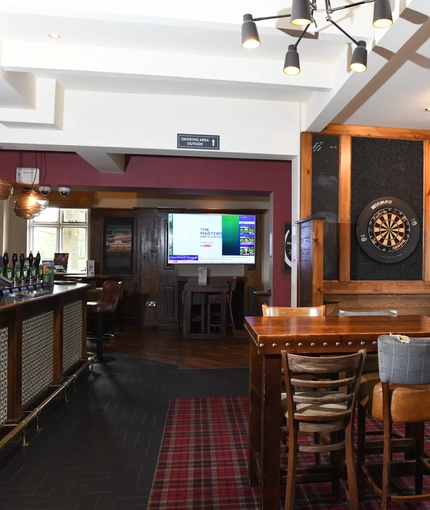 Bar and restaurant area in a pub