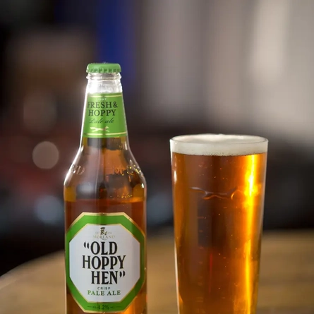 Old Hoppy Hen - Beer and Glass